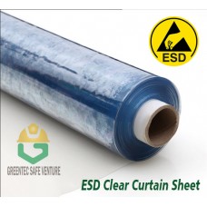 ESD PVC Curtain Sheet Curtain Film - Transparent clear type cleanroom 0.3mm thickness