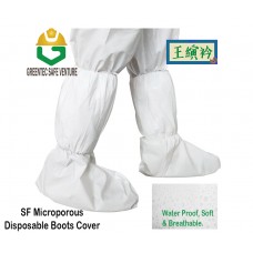 (1 pair) SF long boots cover 45gsm non woven shoecover booties cleanroom medical waterproof Sanitizing sarung kaki