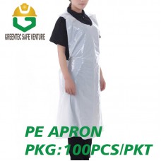 Ready stock ! Saloon Barber waterproof Disposable PE Apron Plastic Apron Transparent Adult 100pcs/pkt
