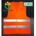 Safety reflective vest jacket mesh fabric security  traffic baju keselamatan velcro fluorescent belt