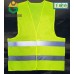 Safety reflective vest jacket mesh fabric security  traffic baju keselamatan velcro fluorescent belt