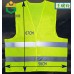 Safety reflective vest jacket mesh fabric security  traffic baju keselamatan velcro fluorescent belt