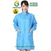 Cleanroom ESD antistatic Smock/ lab coat zip type round velcro collar stripe workwear suit uniform electronics food industries